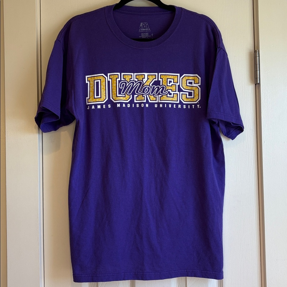 J America Sportswear | Purple JMU James Madison University MOM TShirt Size Large